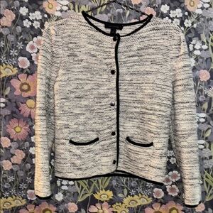 Ann Taylor Chic Black and White Sweater Cardigan